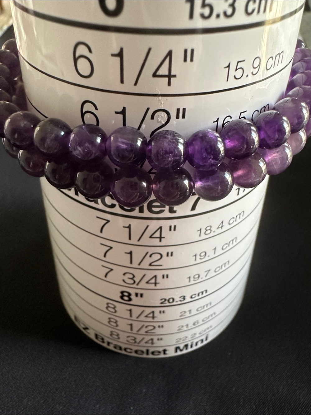 Amethyst NWOT genuine gemstone stretch bracelet. Fits appx. 6-3/4” - Picture 3 of 3